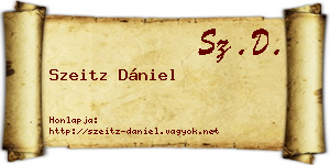 Szeitz Dániel névjegykártya